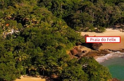 Terreno na Praia do Félix com vista para o mar e 100 metros da areia